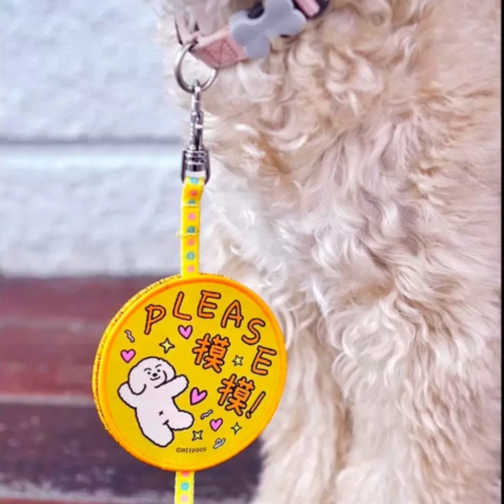 【汪喵森活】 寵物社交貼 雙面 魔鬼氈 寵物標語貼 寵物字貼 可愛圖案 社交標籤貼 寵物牽繩裝飾 寵物牽繩 遛貓 遛狗-細節圖8