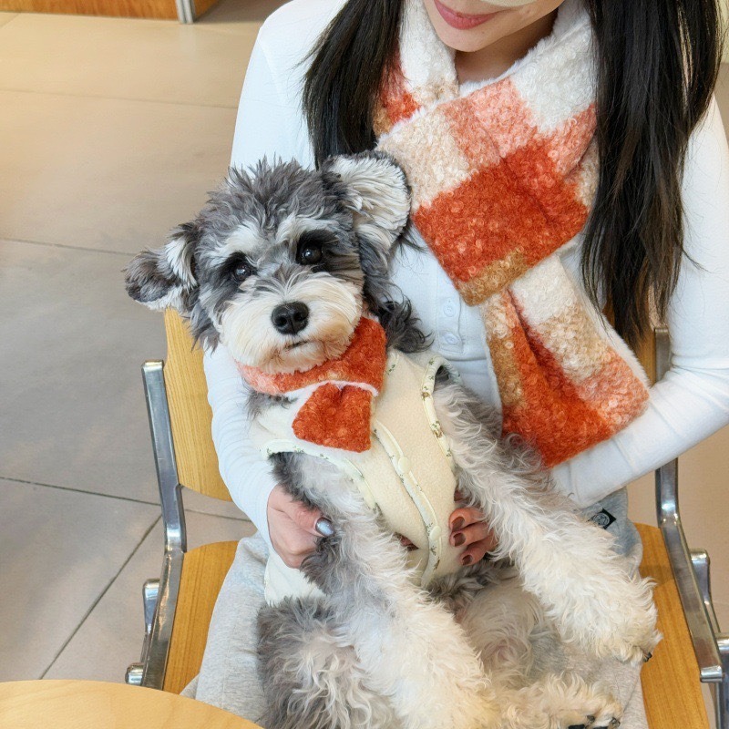 【汪喵森活】 寵物圍巾 4色 親子裝 親子圍巾 圈圈絨 10kg內 小型犬 保暖圍巾 狗圍巾 狗圍脖 貓圍巾 寵物配件-細節圖8