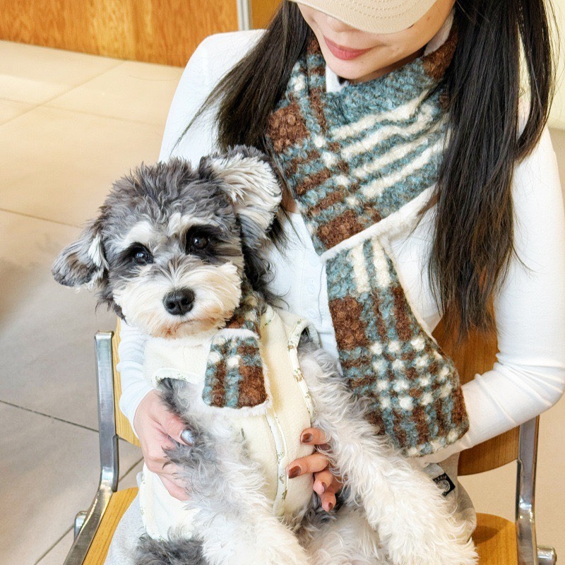 【汪喵森活】 寵物圍巾 4色 親子裝 親子圍巾 圈圈絨 10kg內 小型犬 保暖圍巾 狗圍巾 狗圍脖 貓圍巾 寵物配件-細節圖9