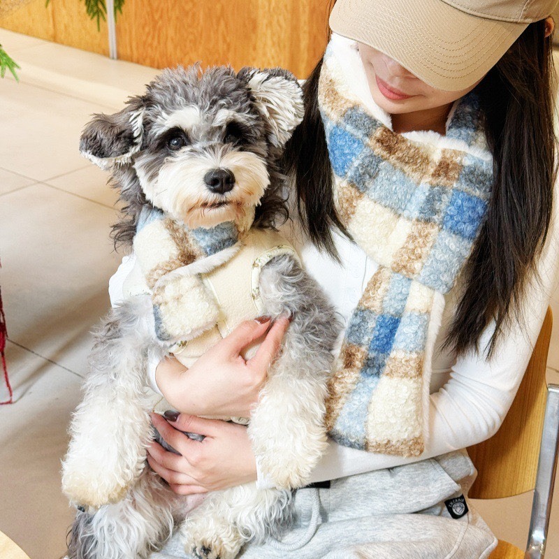 【汪喵森活】 寵物圍巾 4色 親子裝 親子圍巾 圈圈絨 10kg內 小型犬 保暖圍巾 狗圍巾 狗圍脖 貓圍巾 寵物配件-細節圖10