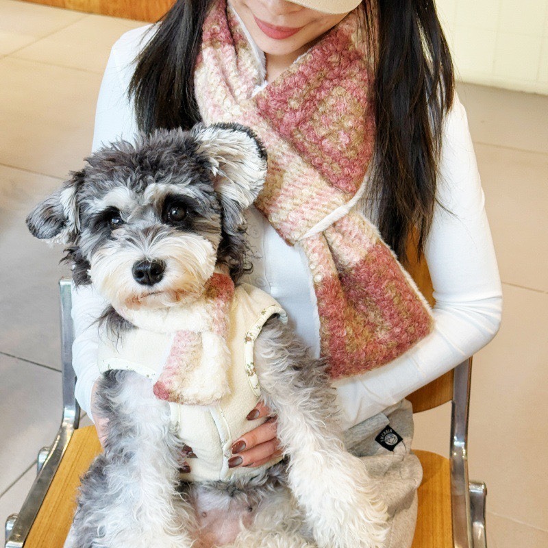 【汪喵森活】 寵物圍巾 4色 親子裝 親子圍巾 圈圈絨 10kg內 小型犬 保暖圍巾 狗圍巾 狗圍脖 貓圍巾 寵物配件-細節圖11