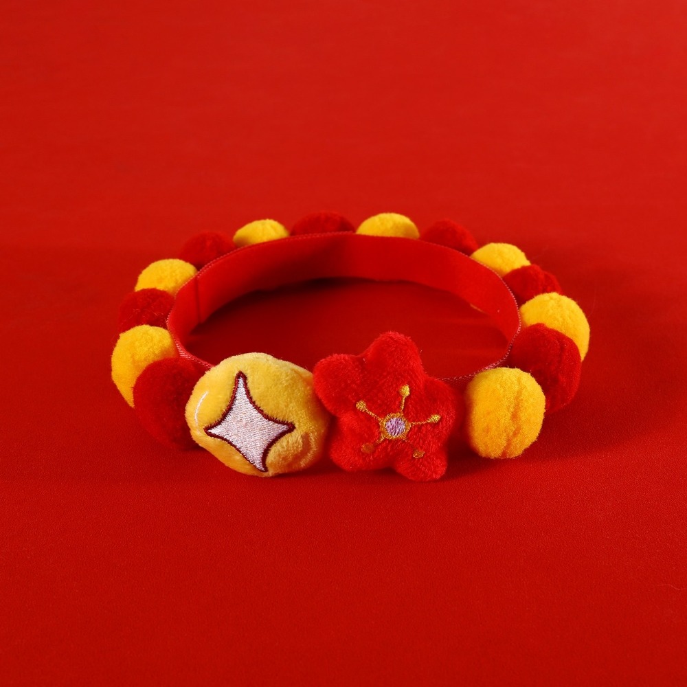 【汪喵森活】 春節 7款40kg內 球球項鍊 寵物圍巾 毛絨球球 過年圍巾 狗圍巾 狗圍脖 貓圍巾 寵物配件 新春 新年-規格圖11