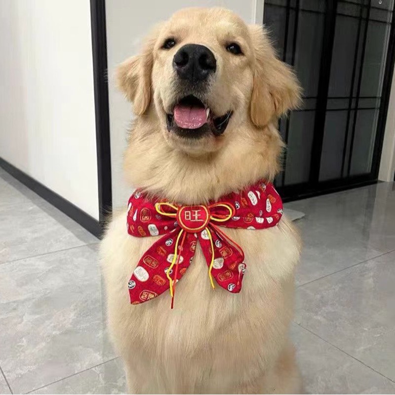 【汪喵森活】 春節 4款30kg內 紅色領巾 寵物圍巾結婚 婚禮 過年圍巾 狗圍巾 狗圍脖 貓圍巾 寵物配件 新春 新年-細節圖6