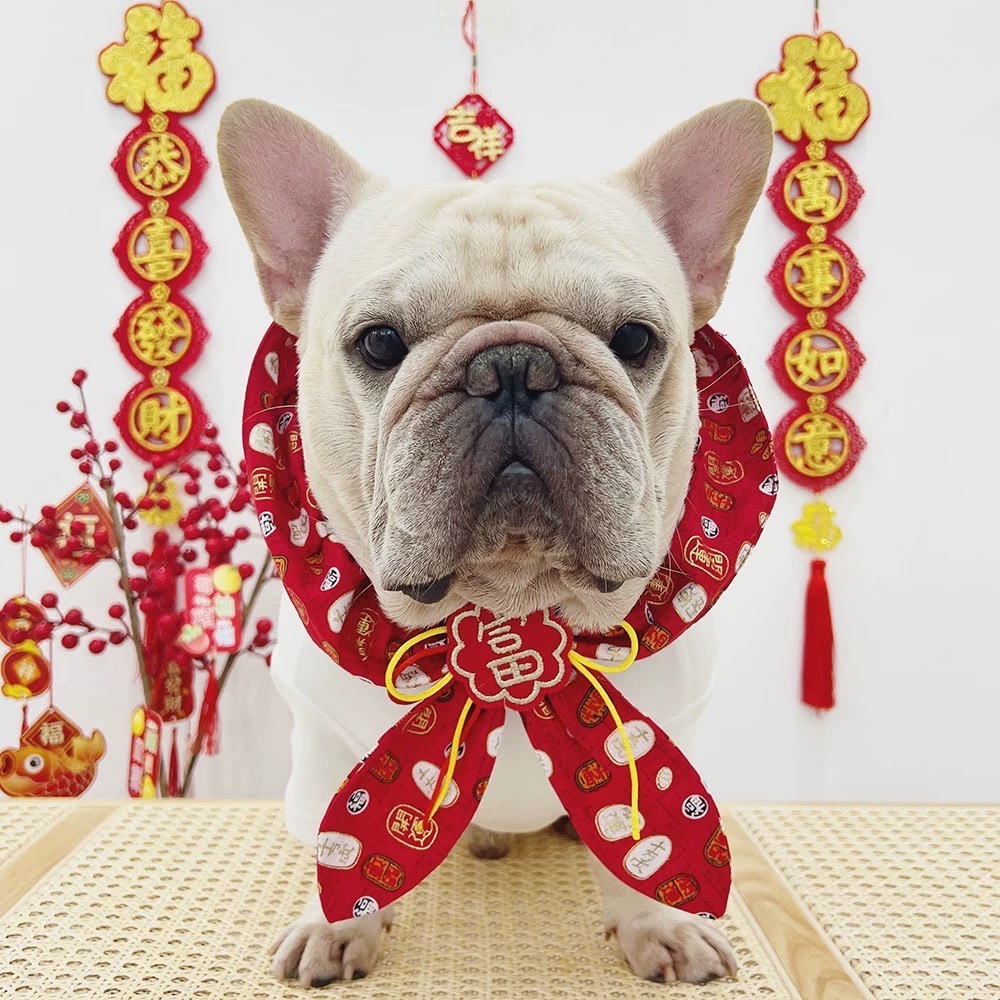 【汪喵森活】 春節 4款30kg內 紅色領巾 寵物圍巾結婚 婚禮 過年圍巾 狗圍巾 狗圍脖 貓圍巾 寵物配件 新春 新年-細節圖9