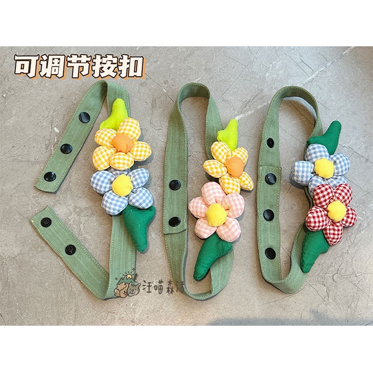 【汪喵森活】 立體 花花項圈 領巾 鬆緊可調 寵物領巾 圍兜 寵物配件 柯基 法鬥 柴犬 比熊 臘腸 貴賓 西高地 貓咪-細節圖9