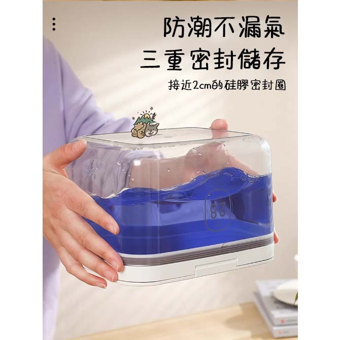 【汪喵森活】 飼料桶 凍乾桶 密封罐 透明防潮儲糧桶 矽膠密封罐 寵物飼料桶 按壓儲糧桶 儲物罐 防潮罐 防蟲防潮防霉-細節圖4