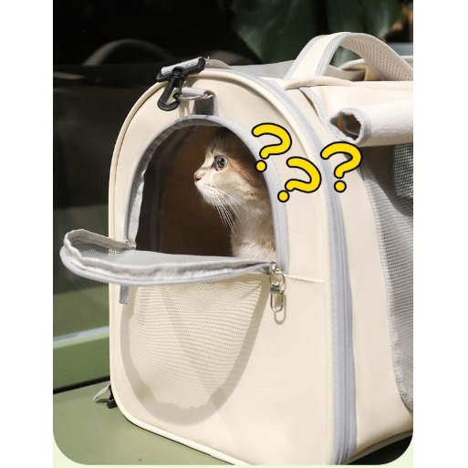 【汪喵森活】 便攜外出包 捲廉小窗 透氣舒適 寵物背包 寵物帳篷 寵物外出包 貓外出包 貓狗背包 寵物太空包 貓狗帳篷-細節圖6