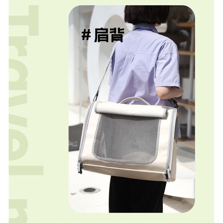 【汪喵森活】 便攜外出包 捲廉小窗 透氣舒適 寵物背包 寵物帳篷 寵物外出包 貓外出包 貓狗背包 寵物太空包 貓狗帳篷-細節圖7