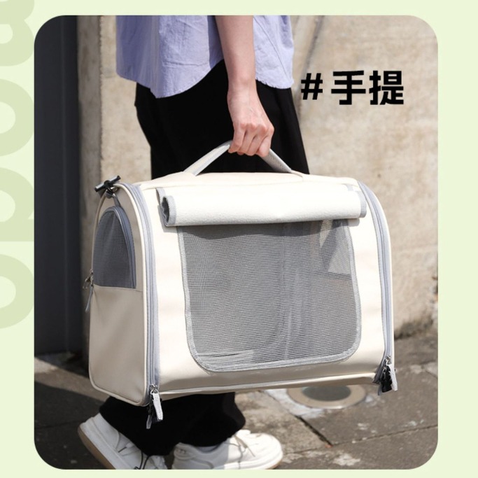【汪喵森活】 便攜外出包 捲廉小窗 透氣舒適 寵物背包 寵物帳篷 寵物外出包 貓外出包 貓狗背包 寵物太空包 貓狗帳篷-細節圖9