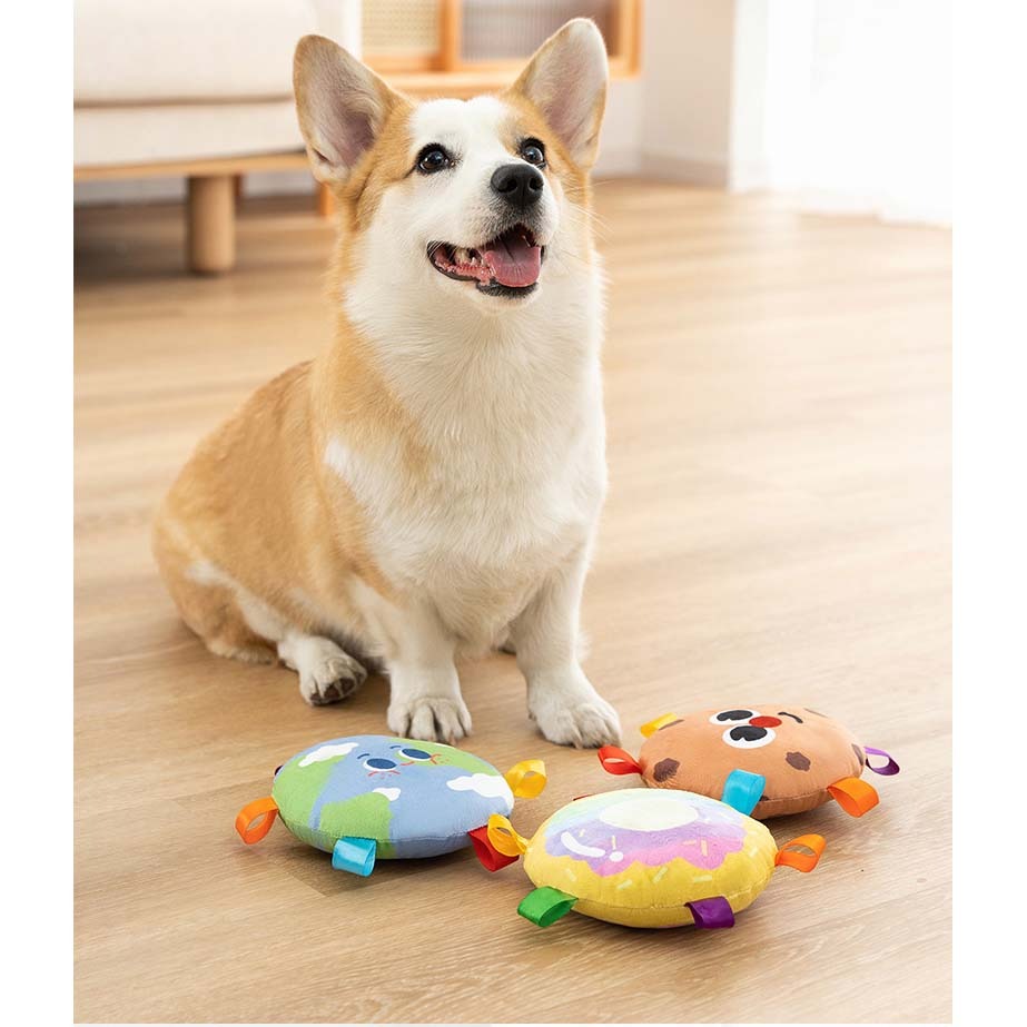 【汪喵森活】 15cm 3款 發聲玩具 飛盤玩具 寵物玩具 狗玩具 咬咬玩具 狗狗解悶神器 寵物飛盤 狗飛盤 響鈴玩具-細節圖7