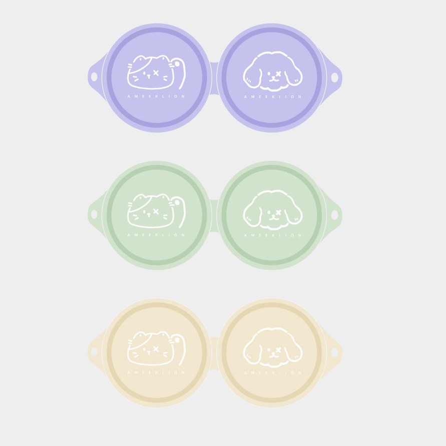 【汪喵森活】 馬卡龍 3色 外出折疊碗 寵物外出碗 二合一折疊碗 外出容器 雙碗 餵食 喝水 狗碗 寵物碗 旅行碗-細節圖11