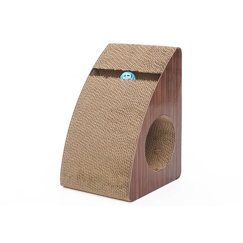 【汪喵森活】可超商 三角型 貓抓板 三角貓抓板 拱面 鈴鐺 瓦楞紙 貓用 磨爪 洞穴貓抓板 貓草 貓咪玩具 貓咪用品-細節圖6