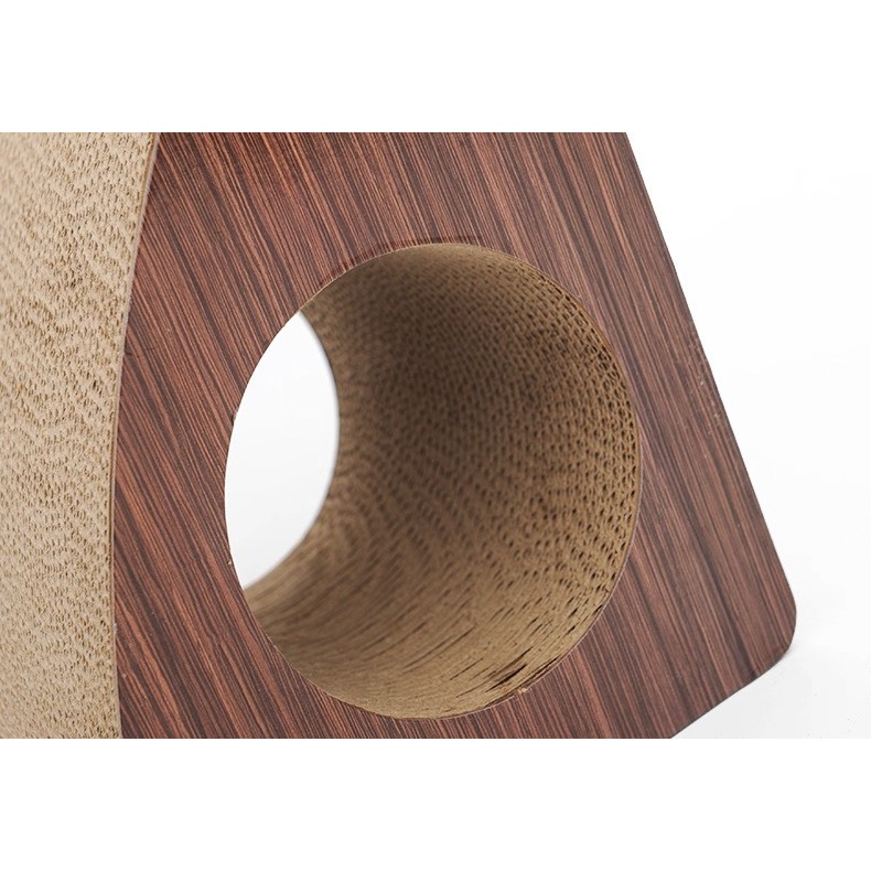 【汪喵森活】可超商 三角型 貓抓板 三角貓抓板 拱面 鈴鐺 瓦楞紙 貓用 磨爪 洞穴貓抓板 貓草 貓咪玩具 貓咪用品-細節圖7