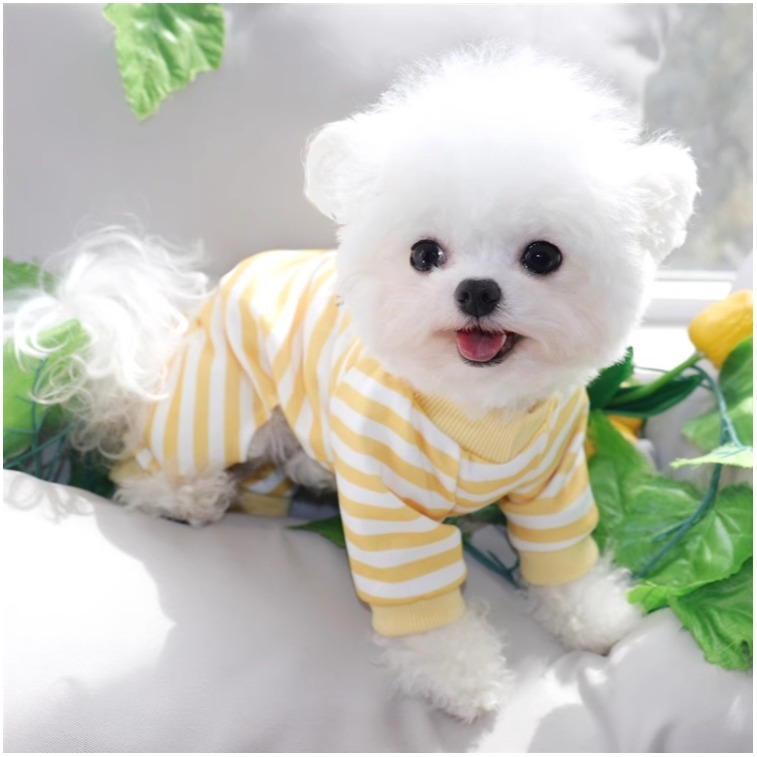 【汪喵森活】 春秋款 微笑 笑臉 寵物打底衣 寵物睡衣 寵物衣服 狗衣服 比熊 貴賓 貓咪 寵物四腳衣 寵物服飾 貓衣服-細節圖8