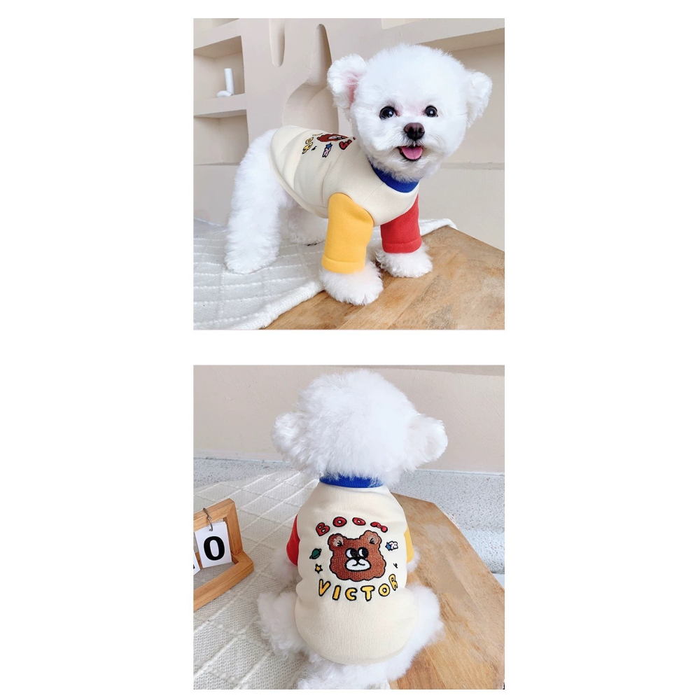 【汪喵森活】 BOOM 星球熊熊 撞色衛衣 加絨 保暖 狗衣服 寵物服飾 貓狗衣服 貴賓 比熊 吉娃娃 馬爾濟斯 博美-細節圖9