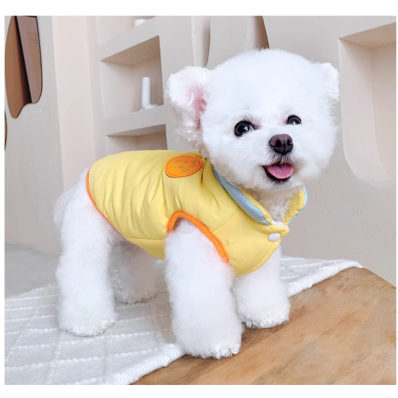 【汪喵森活】 XO笑臉 3色加絨背心 可牽引 保暖 狗衣服 比熊 博美 貴賓 貓咪 小型犬 吉娃娃 秋冬服飾 馬爾濟斯-細節圖4