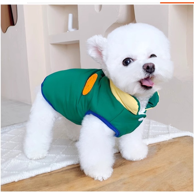 【汪喵森活】 XO笑臉 3色加絨背心 可牽引 保暖 狗衣服 比熊 博美 貴賓 貓咪 小型犬 吉娃娃 秋冬服飾 馬爾濟斯-細節圖6