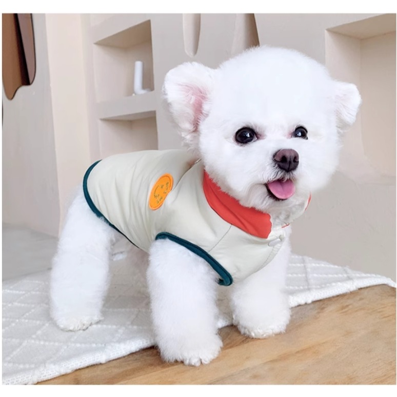 【汪喵森活】 XO笑臉 3色加絨背心 可牽引 保暖 狗衣服 比熊 博美 貴賓 貓咪 小型犬 吉娃娃 秋冬服飾 馬爾濟斯-細節圖8