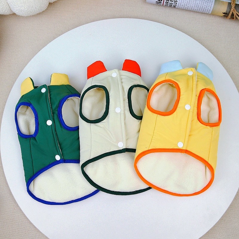 【汪喵森活】 XO笑臉 3色加絨背心 可牽引 保暖 狗衣服 比熊 博美 貴賓 貓咪 小型犬 吉娃娃 秋冬服飾 馬爾濟斯-細節圖11