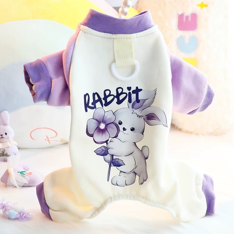 【汪喵森活】4款 熊熊 狗狗 可愛動物 撞色拼接 四腳衣 牽引扣 狗衣服 比熊 博美 貴賓 貓咪 秋冬服飾 米克斯 柴犬-細節圖10