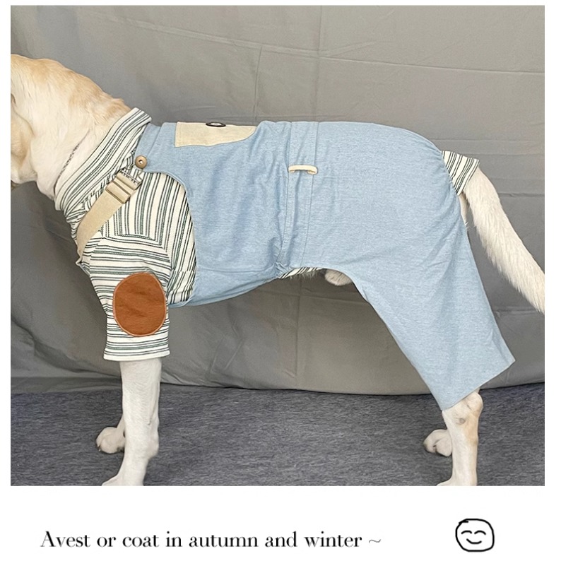 【汪喵森活】 手沖摩卡 復古牛仔 40kg內 復古風 吊帶褲 寵物服飾 狗衣服 比熊 博美 貴賓 小型犬 柴犬 大狗衣服-細節圖7