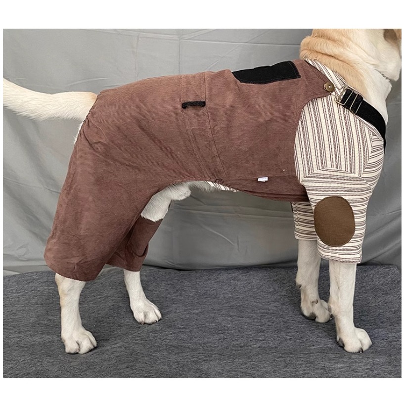 【汪喵森活】 手沖摩卡 復古牛仔 40kg內 復古風 吊帶褲 寵物服飾 狗衣服 比熊 博美 貴賓 小型犬 柴犬 大狗衣服-細節圖9