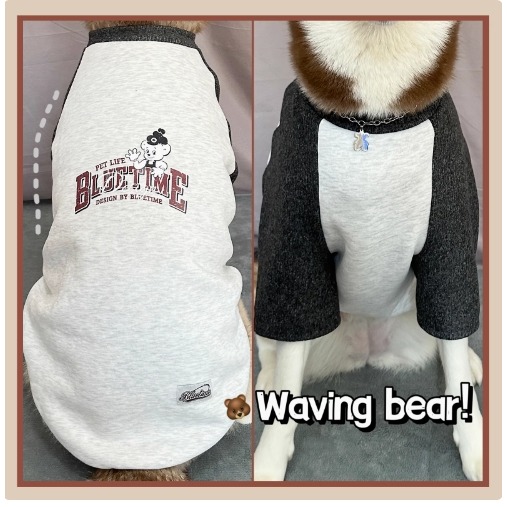 【汪喵森活】 美式復古風 揮手熊熊 寵物衛衣 T恤 柴犬 柯基 狗衣服 黃金獵犬 拉不拉多 薩摩耶 米克斯 邊境 巨貴-細節圖4