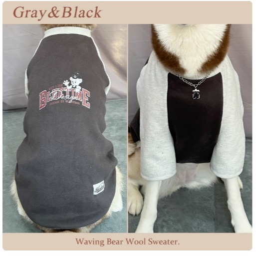 【汪喵森活】 美式復古風 揮手熊熊 寵物衛衣 T恤 柴犬 柯基 狗衣服 黃金獵犬 拉不拉多 薩摩耶 米克斯 邊境 巨貴-細節圖5