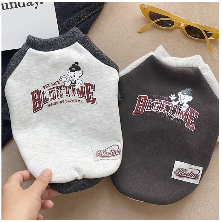 【汪喵森活】 美式復古風 揮手熊熊 寵物衛衣 T恤 柴犬 柯基 狗衣服 黃金獵犬 拉不拉多 薩摩耶 米克斯 邊境 巨貴-細節圖3
