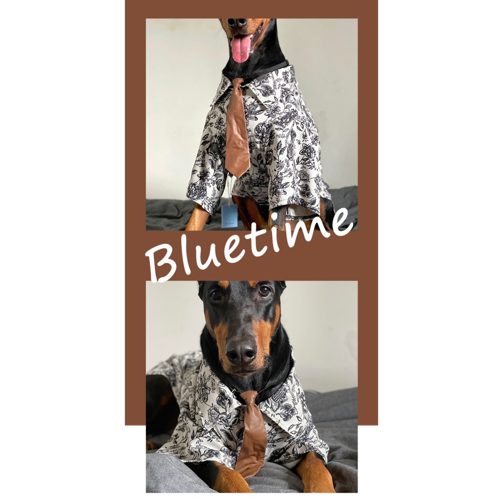 【汪喵森活】 復古領帶花襯衫 45kg內 貝斯手男友 燈芯絨 狗衣服 拉不拉多 薩摩耶 柴犬 米克斯 邊境 黃金獵犬-細節圖5