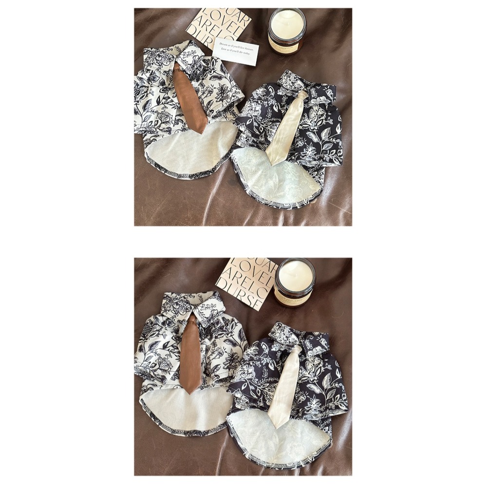 【汪喵森活】 復古領帶花襯衫 45kg內 貝斯手男友 燈芯絨 狗衣服 拉不拉多 薩摩耶 柴犬 米克斯 邊境 黃金獵犬-細節圖7