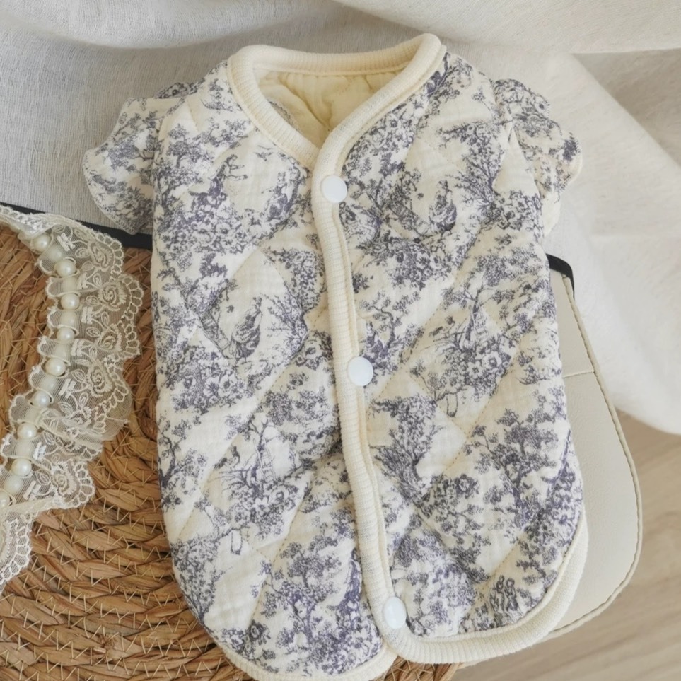 【汪喵森活】Sunny Day 水墨風 飛袖 純棉背心 寵物背心 防風背心 風衣背心 秋冬服飾 狗衣服 比熊 貴賓 貓咪-細節圖6