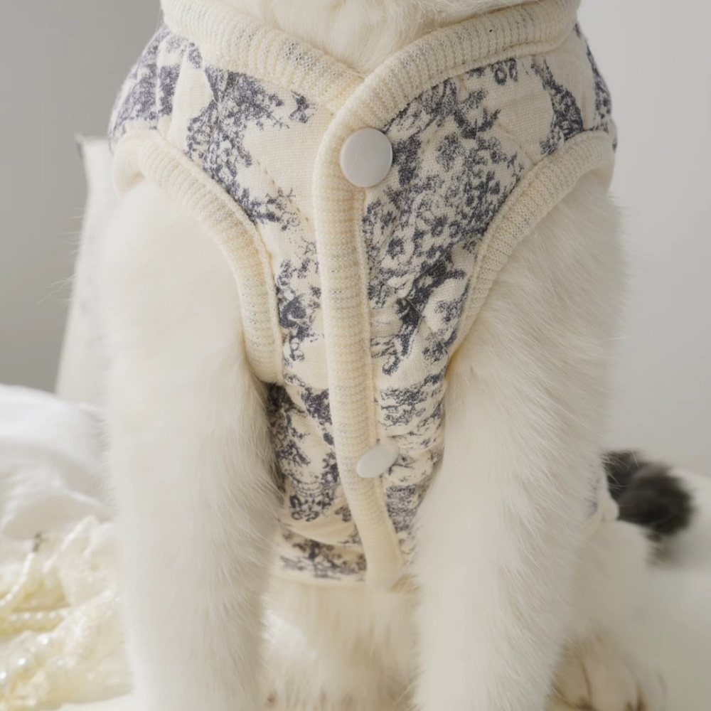 【汪喵森活】Sunny Day 水墨風 飛袖 純棉背心 寵物背心 防風背心 風衣背心 秋冬服飾 狗衣服 比熊 貴賓 貓咪-細節圖7