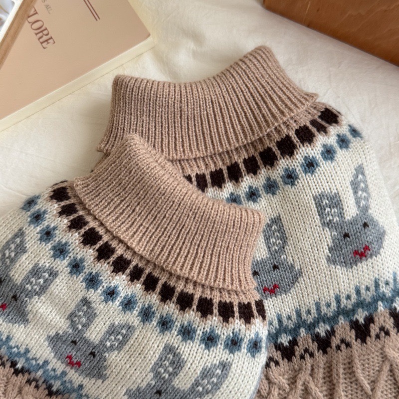 【汪喵森活】 奶茶咖 兔兔 質感針織毛衣 貓狗毛衣 寵物毛衣 寵物服飾 狗衣服 貴賓狗 比熊 柴犬 米克斯 貓咪 小型犬-細節圖3