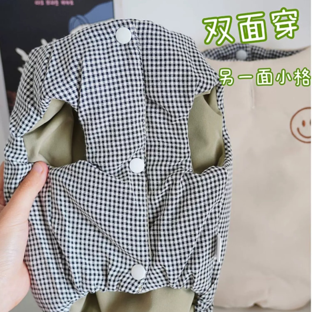 【汪喵森活】 笑臉 微笑 鋪棉背心 雙面穿 牽引孔 寵物背心 秋冬服飾 狗衣服 小型犬服飾 米克斯 比熊 貓咪 貴賓狗-細節圖7