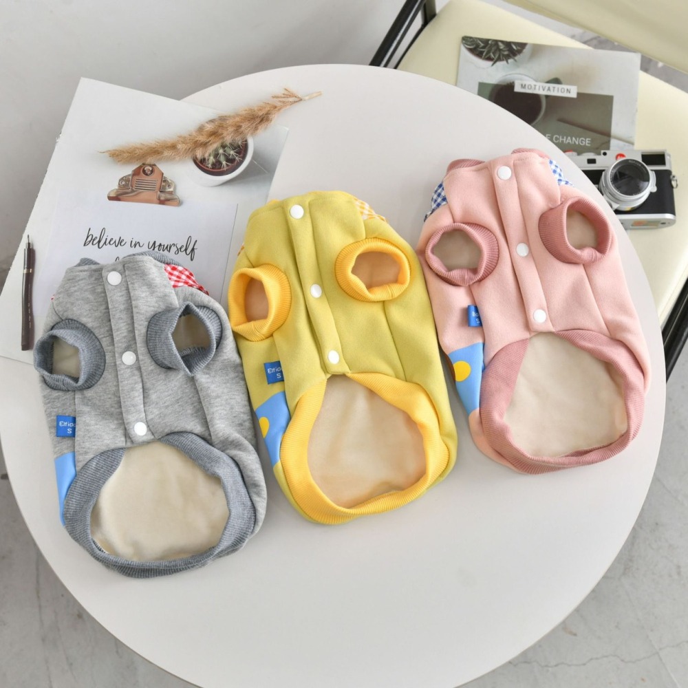 【汪喵森活】 Hi汪汪 格子領背心 寵物背心 狗衣服 寵物衣服 秋冬服飾 中型犬 雪納瑞 西高地 比熊 柯基 柴犬-細節圖3