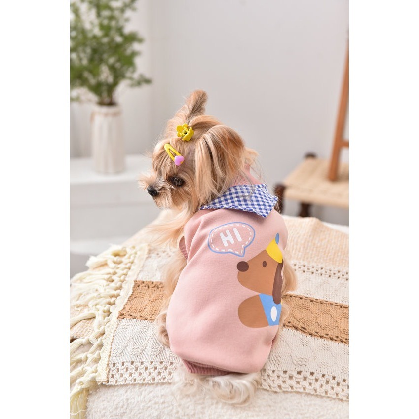 【汪喵森活】 Hi汪汪 格子領背心 寵物背心 狗衣服 寵物衣服 秋冬服飾 中型犬 雪納瑞 西高地 比熊 柯基 柴犬-細節圖10