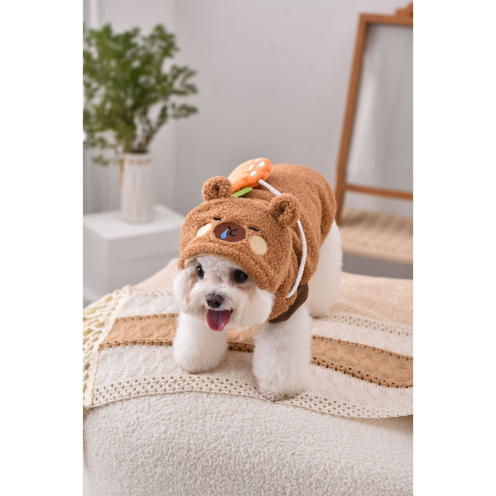 【汪喵森活】 水豚君 帽T 卡皮巴拉 寵物背心 狗衣服 寵物衣服 秋冬服飾 中型犬 雪納瑞 西高地 比熊 柯基 柴犬-細節圖6