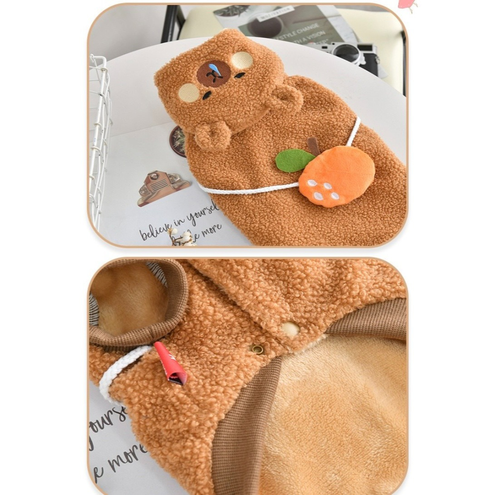 【汪喵森活】 水豚君 帽T 卡皮巴拉 寵物背心 狗衣服 寵物衣服 秋冬服飾 中型犬 雪納瑞 西高地 比熊 柯基 柴犬-細節圖11