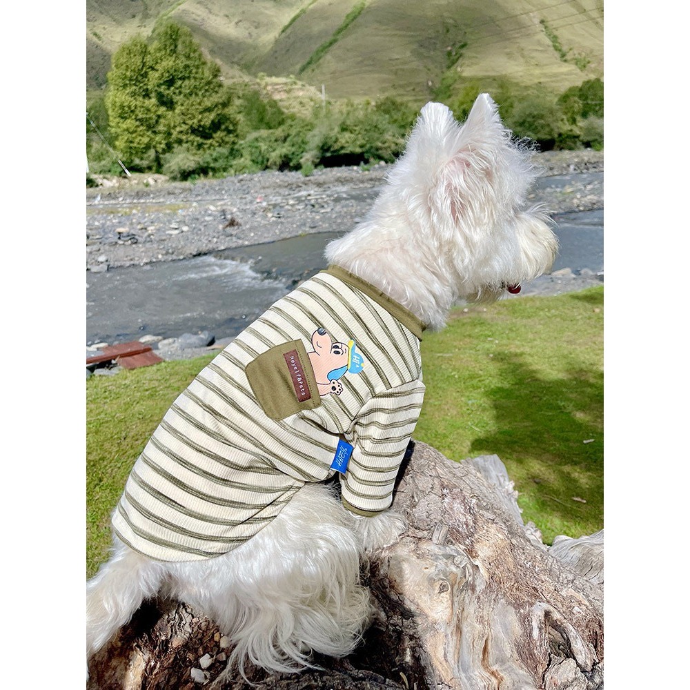 【汪喵森活】貓狗 彈力條紋棉衣 4款 狗衣服 寵物衣服 秋冬服飾 中型犬 雪納瑞 西高地 比熊 柯基 柴犬 法鬥-細節圖4