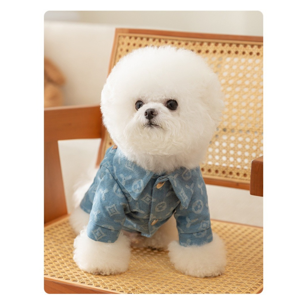 【汪喵森活】 Lucky 時尚 寵物外套 牛仔外套 狗衣服 寵物衣服 秋冬服飾 小型犬 雪納瑞 比熊 貴賓 貓咪 博美-細節圖7