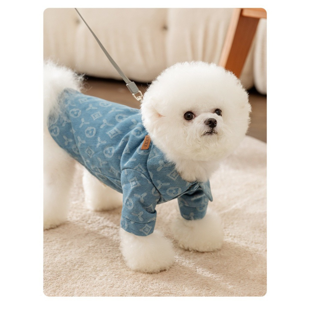 【汪喵森活】 Lucky 時尚 寵物外套 牛仔外套 狗衣服 寵物衣服 秋冬服飾 小型犬 雪納瑞 比熊 貴賓 貓咪 博美-細節圖8