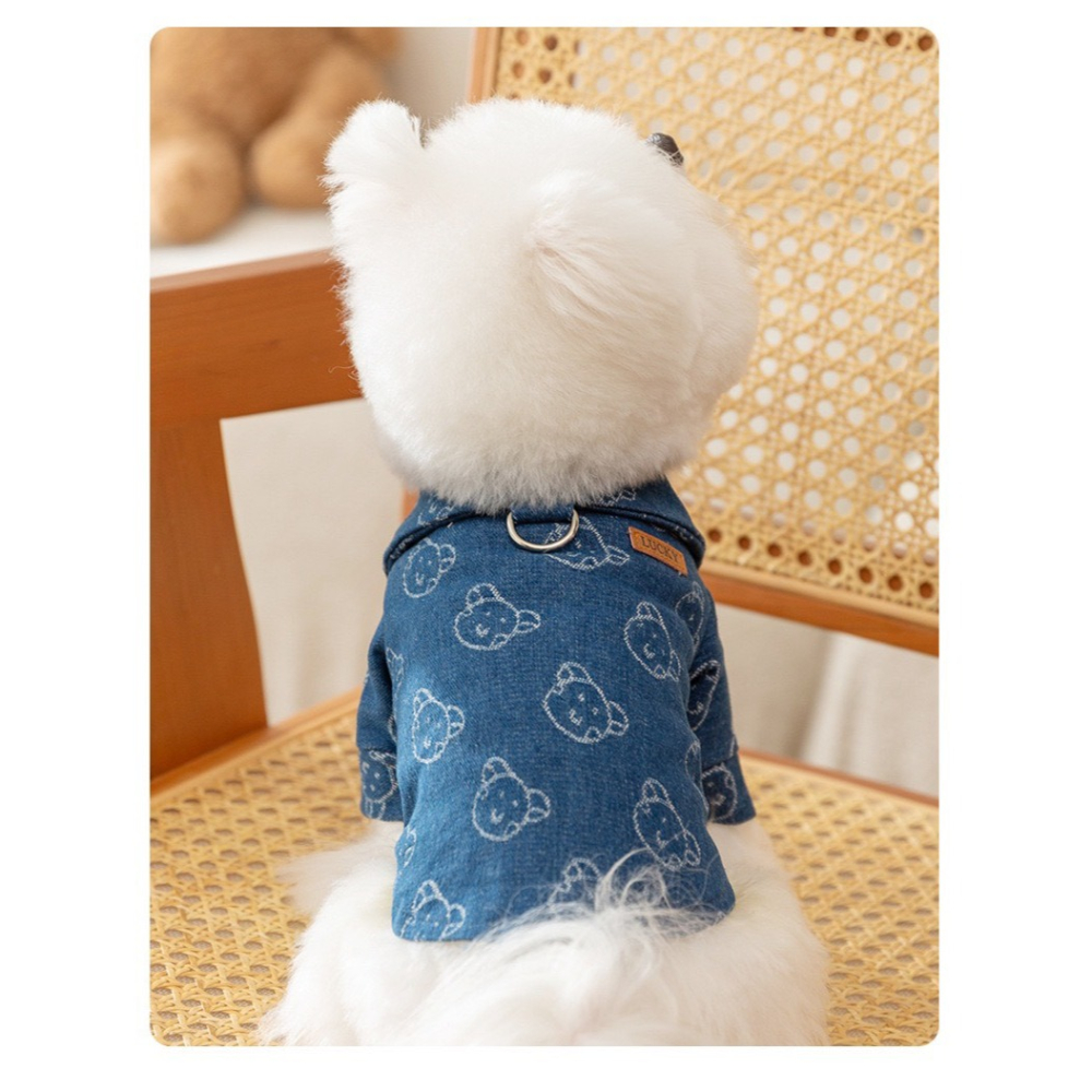 【汪喵森活】 Lucky 時尚 寵物外套 牛仔外套 狗衣服 寵物衣服 秋冬服飾 小型犬 雪納瑞 比熊 貴賓 貓咪 博美-細節圖9