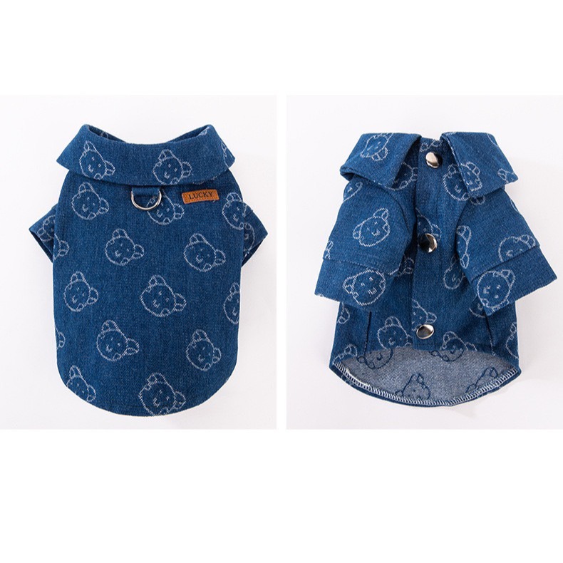 【汪喵森活】 Lucky 時尚 寵物外套 牛仔外套 狗衣服 寵物衣服 秋冬服飾 小型犬 雪納瑞 比熊 貴賓 貓咪 博美-細節圖11
