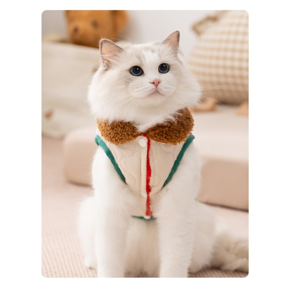 【汪喵森活】 MATCHA小狗 可牽引 防風背心 可側開 狗衣服 寵物衣服 秋冬服飾 小型犬 雪納瑞 比熊 貴賓 貓咪-細節圖5