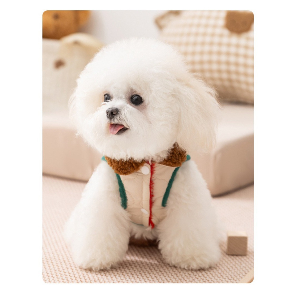 【汪喵森活】 MATCHA小狗 可牽引 防風背心 可側開 狗衣服 寵物衣服 秋冬服飾 小型犬 雪納瑞 比熊 貴賓 貓咪-細節圖7