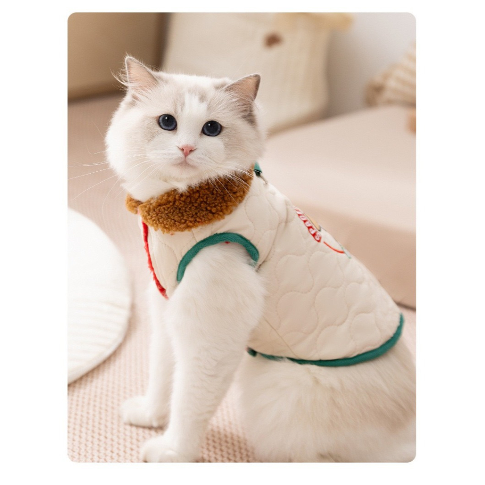 【汪喵森活】 MATCHA小狗 可牽引 防風背心 可側開 狗衣服 寵物衣服 秋冬服飾 小型犬 雪納瑞 比熊 貴賓 貓咪-細節圖11