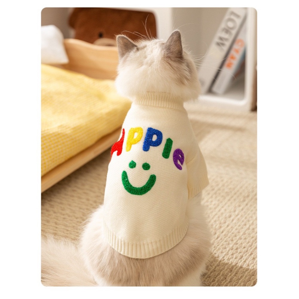 【汪喵森活】 彩色Apple 微笑毛衣 寵物毛衣 狗衣服 寵物衣服 秋冬服飾 小型犬 雪納瑞 比熊 貴賓 貓咪 博美-細節圖3