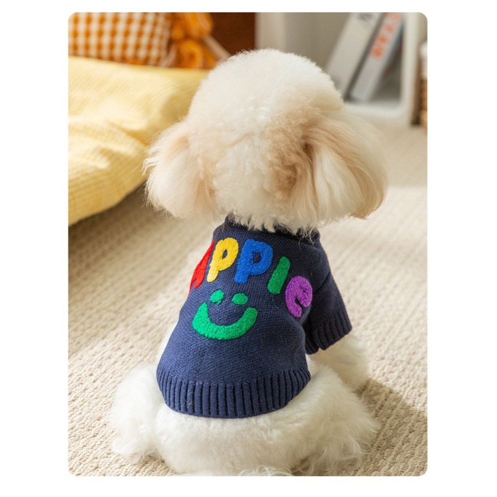 【汪喵森活】 彩色Apple 微笑毛衣 寵物毛衣 狗衣服 寵物衣服 秋冬服飾 小型犬 雪納瑞 比熊 貴賓 貓咪 博美-細節圖6