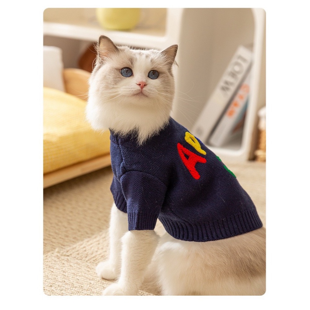 【汪喵森活】 彩色Apple 微笑毛衣 寵物毛衣 狗衣服 寵物衣服 秋冬服飾 小型犬 雪納瑞 比熊 貴賓 貓咪 博美-細節圖9